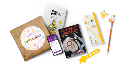 Kit de Livros Infantis DUNI com 2 livros infantis, acesso ao App Leiturinha e surpresinha mensal