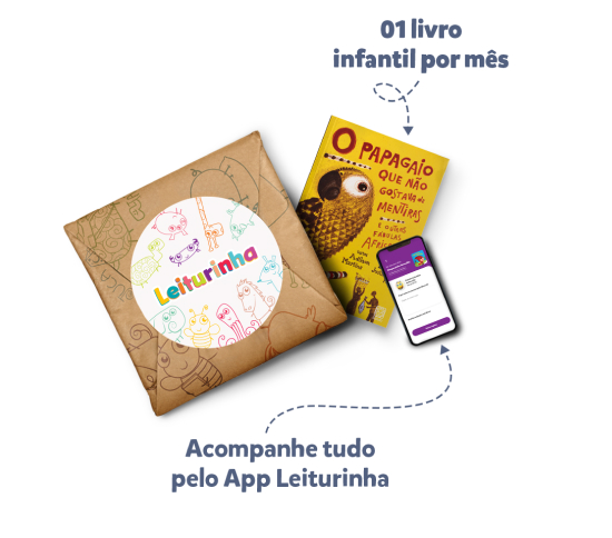 Kit de Livros Infantis MINI com 1 livro infantil e acesso ao App Leiturinha
